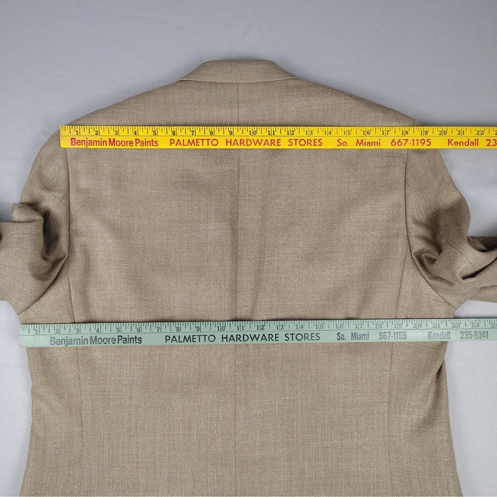 Lauren Ralph Lauren 42L Mens Sport Coat Tan Linen Blend 2 Button Blazer Macy's - Picture 9 of 15